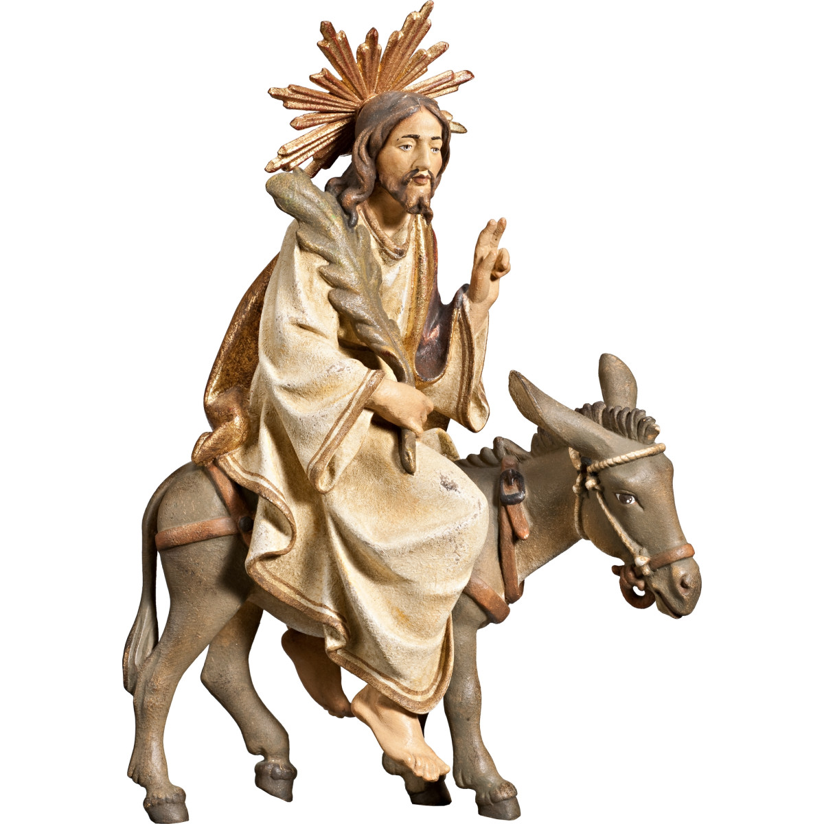 Jesús con las palmas en burro (sin base)